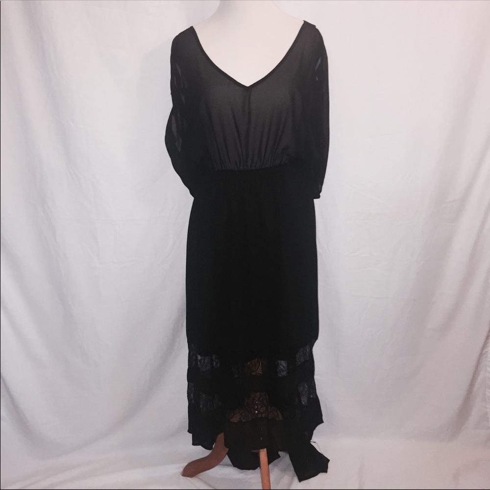 🆕NWT •Wapi• Lace Trim High-Low Maxi - Picture 3 of 8